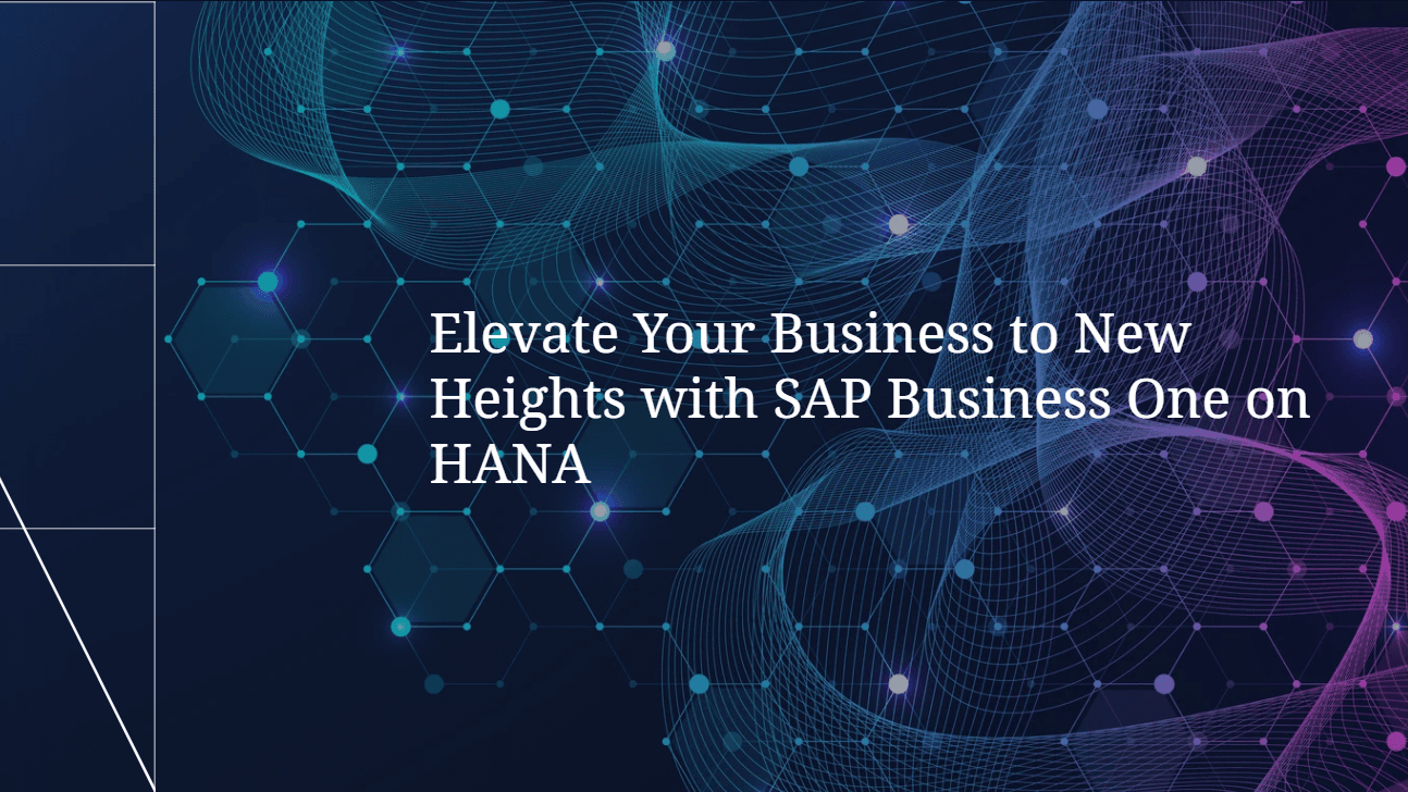 Elevate Your Business to New Heights with SAP Business One on HANA